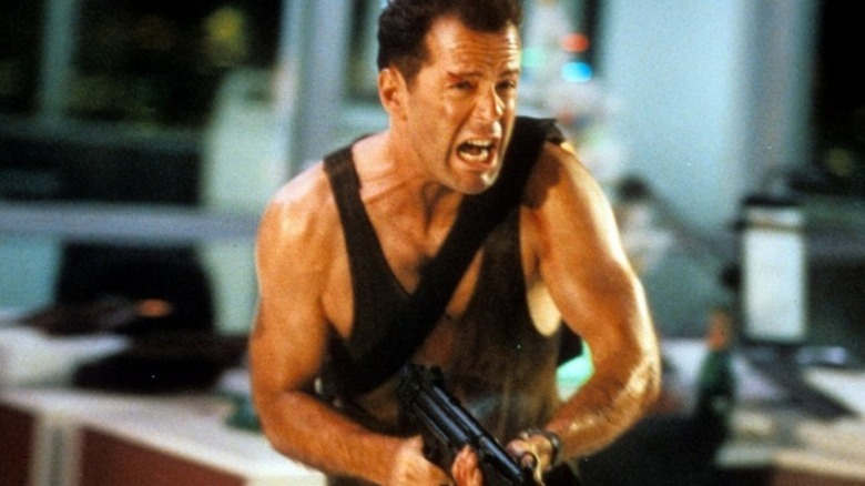 John McClane runs through office