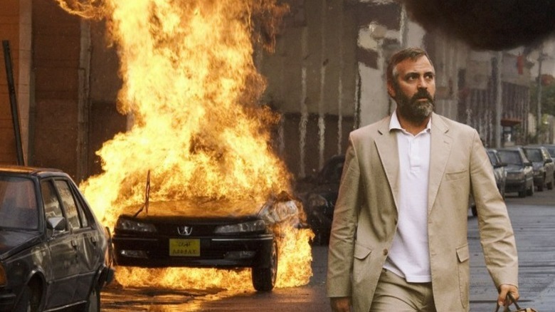 Bob Barnes walks away from burning car