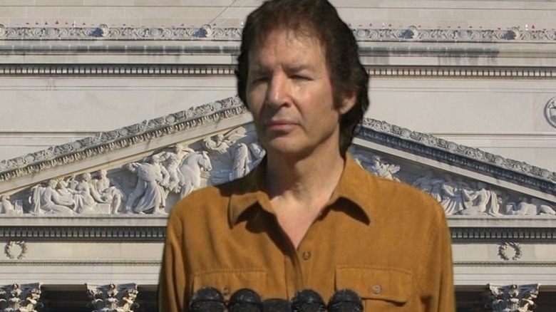 Neil Breen holding press conference