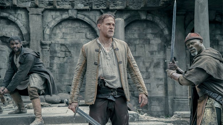 Kingsley Ben-Adir, Charlie Hunnam, and Djimon Hounsou in King Arthur: Legend of the Sword