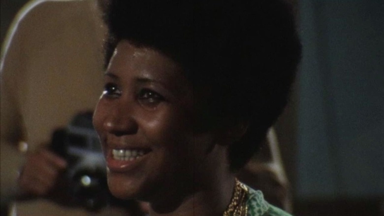 Aretha Frankling smiling