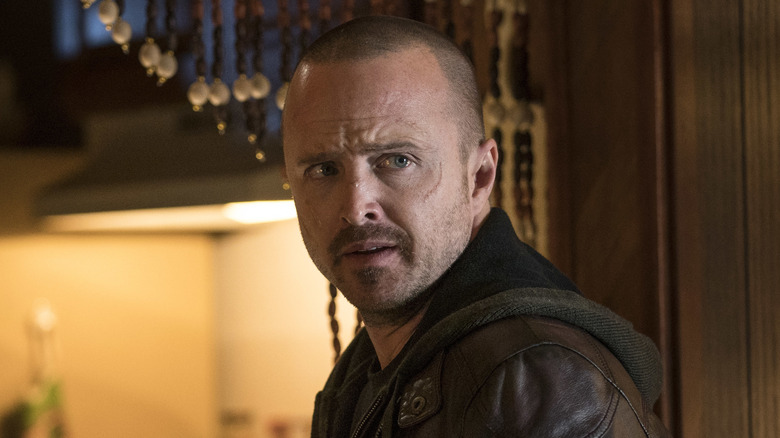 Aaron Paul looking worried