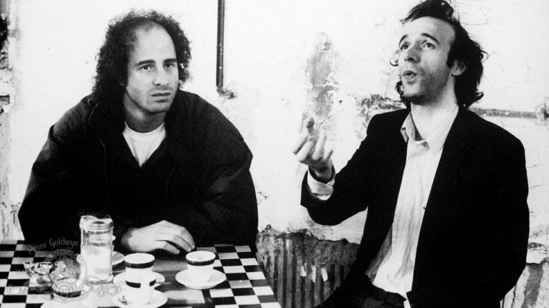 Steven Wright and Roberto Benigni in Coffee and Cigarettes