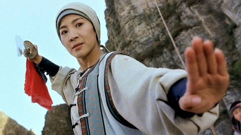 Michelle Yeoh with sword