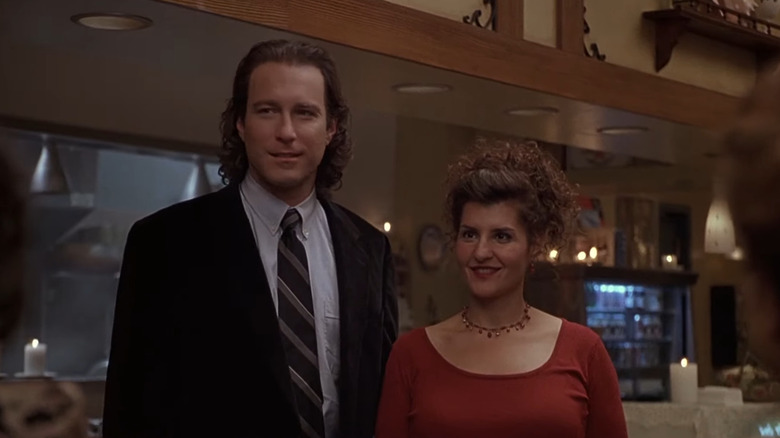 Nia Vardalos and John Corbett smiling