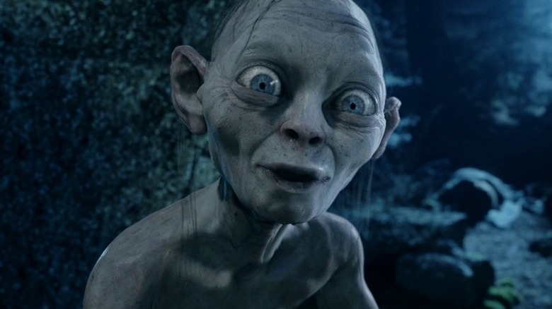 Gollum wide-eyed