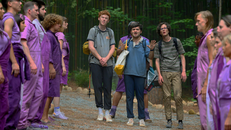 Ben, John, and Martin surrounded by cult 