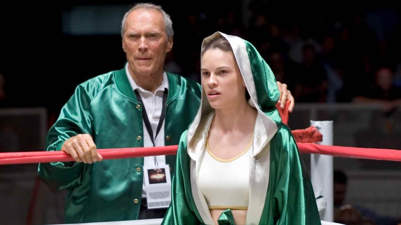 Clint Eastwood and Hilary Swank in Million Dollar Baby