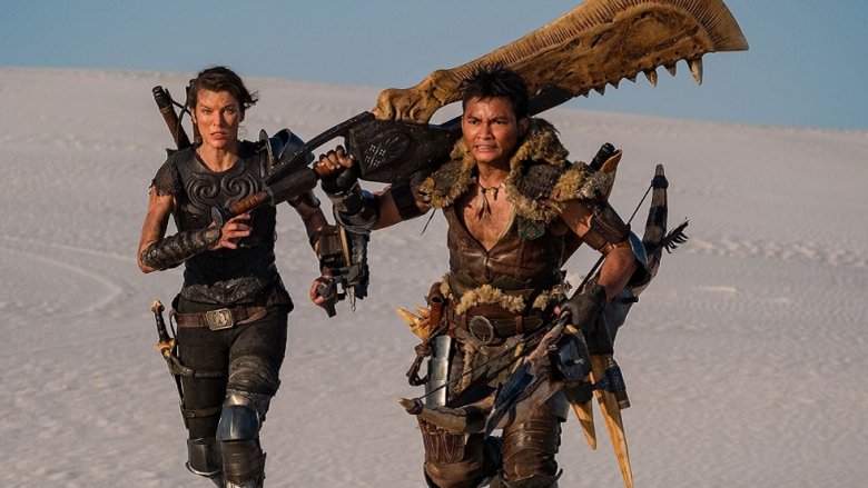 Milla Jovovich and Tony Jaa in Monster Hunter