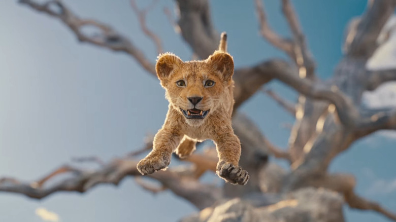 Young Mufasa jumping