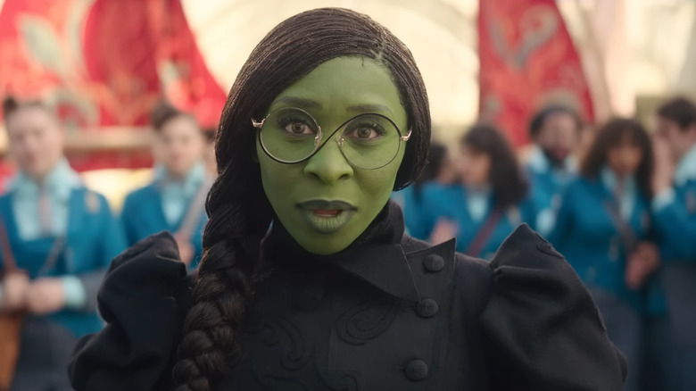 Elphaba wearing glasses