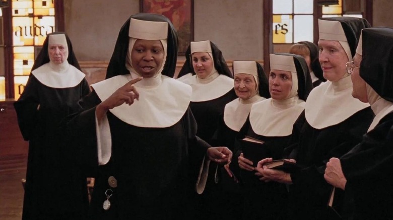 Deloris with nun choir