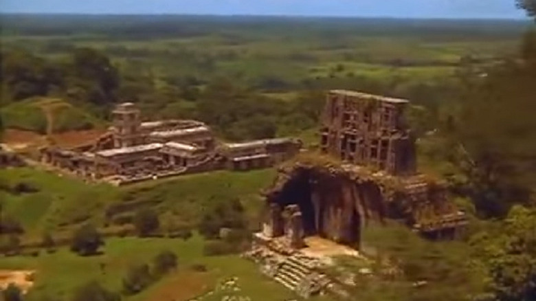 Aerial shot of temples