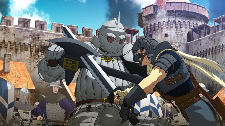 Guts fighting big knight