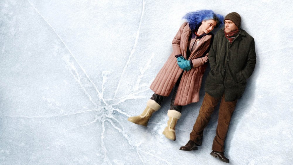 Clementine and Joel lying on ice