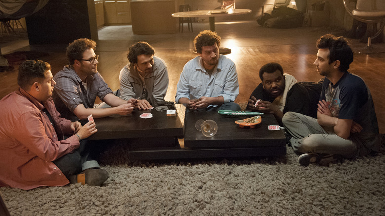 Rogen and friends playing cards