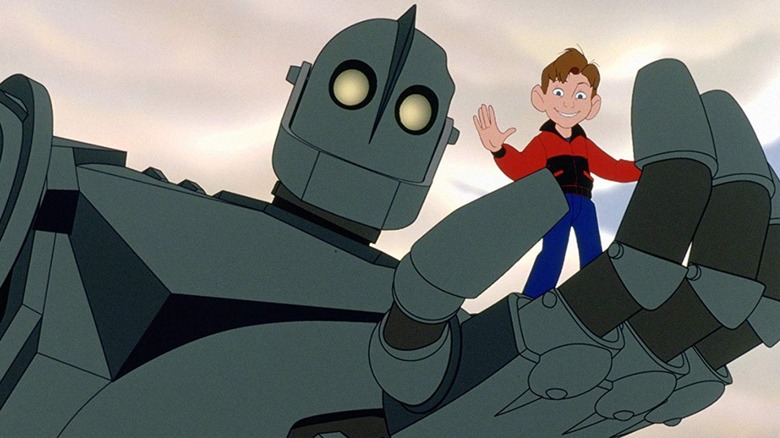 Hogarth Hughes and the friendly titular Iron Giant (1999)