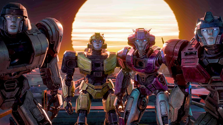 "Transformer One's" (2024) main robots looking on in shock