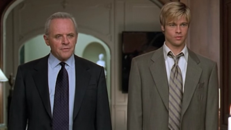 Bill Parrish walks with Joe Black in Meet Joe Black