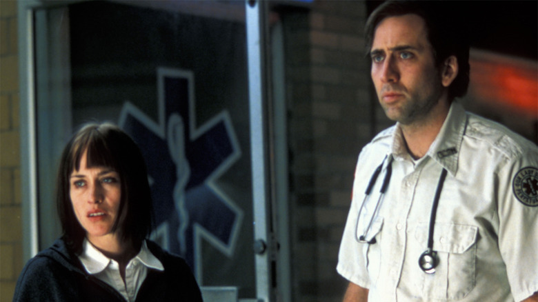 Arquette and Cage at hospital