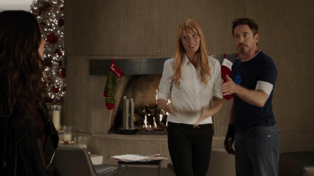 Robert Downey Jr. and Gwyneth Paltrow in Iron Man 3