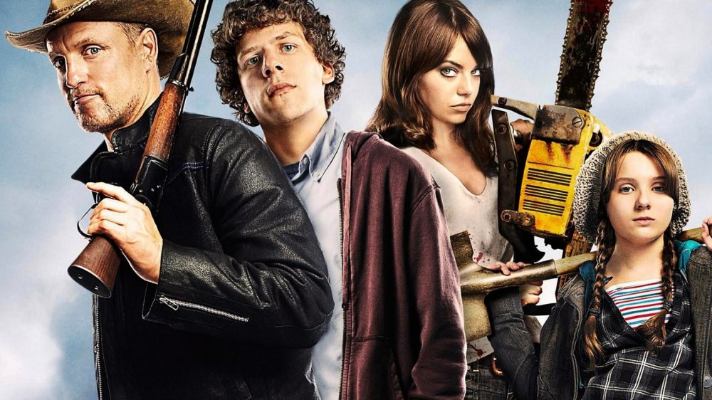 Woody Harrelson, Jesse Eisenberg, Emma Stone, and Abigail Breslin in Zombieland