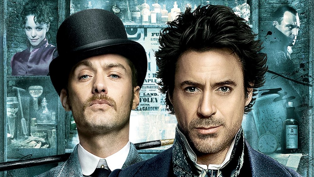 Jude Law and Robert Downey Jr. in Sherlock Holmes