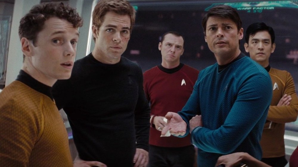 Anton Yelchin, Chris Pine, Simon Pegg, John Cho, Karl Urban in Star Trek