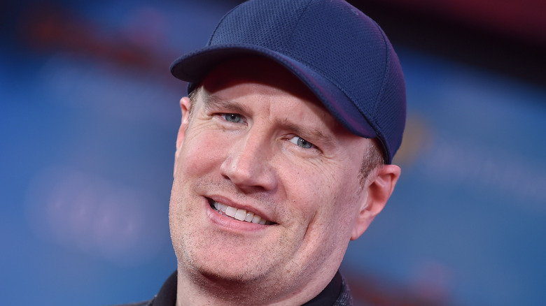 Kevin Feige wearing a blue hat