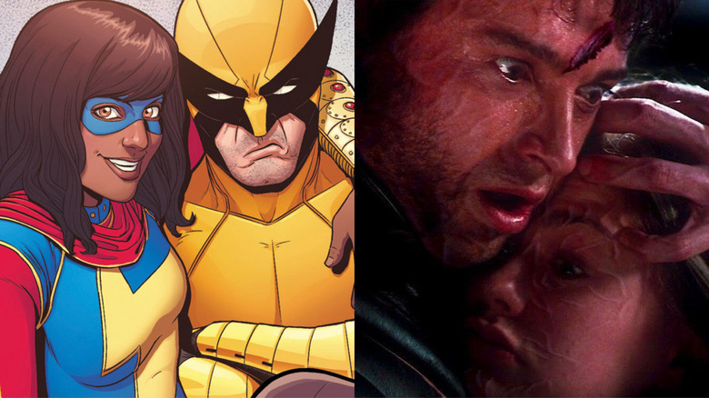 Ms. Marvel and Wolverine and Hugh Jackman and Anna Paquin in X-Men