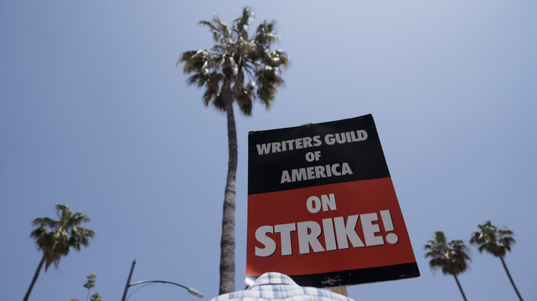 Writers Guild of America strike sign