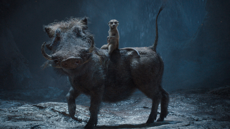 Timon sitting on Pumbaa's back (2024)