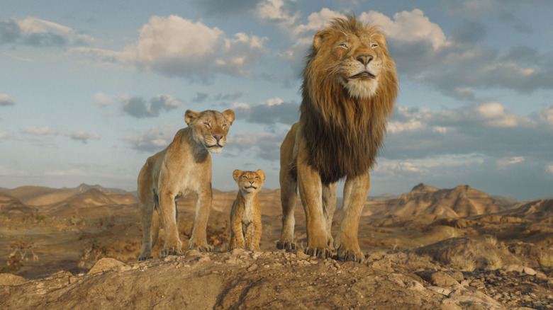 Afia, Young Mufasa, and Masego looking out over lands