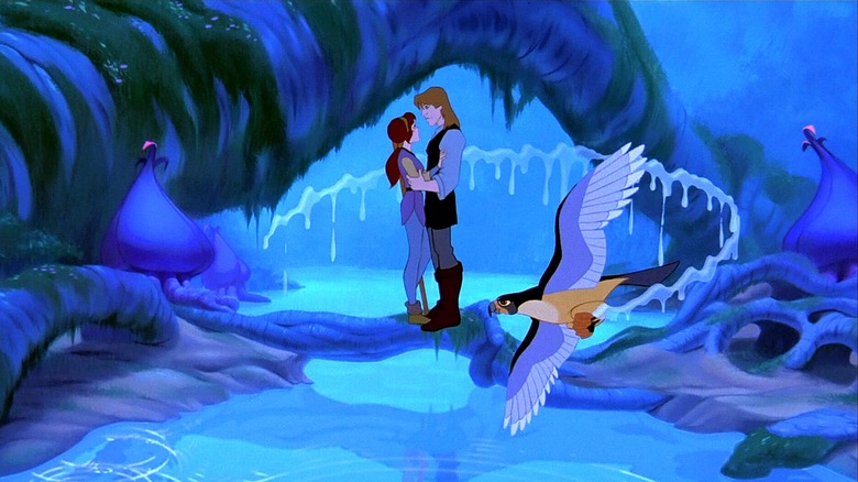 Quest for Camelot's (1998) leads sharing a romantic moment