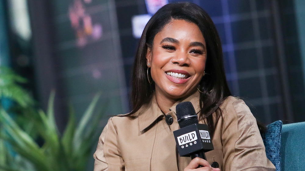 Regina Hall with mic