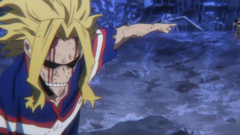 All Might pointing