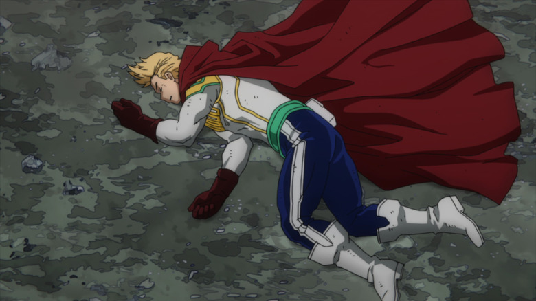 Mirio lies defeated