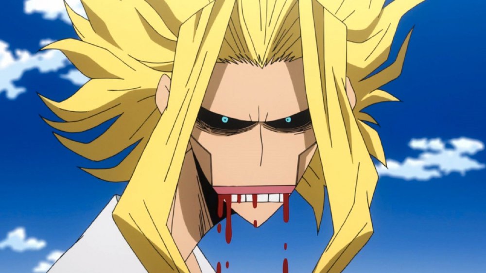 All Might without his powers on My Hero Academia