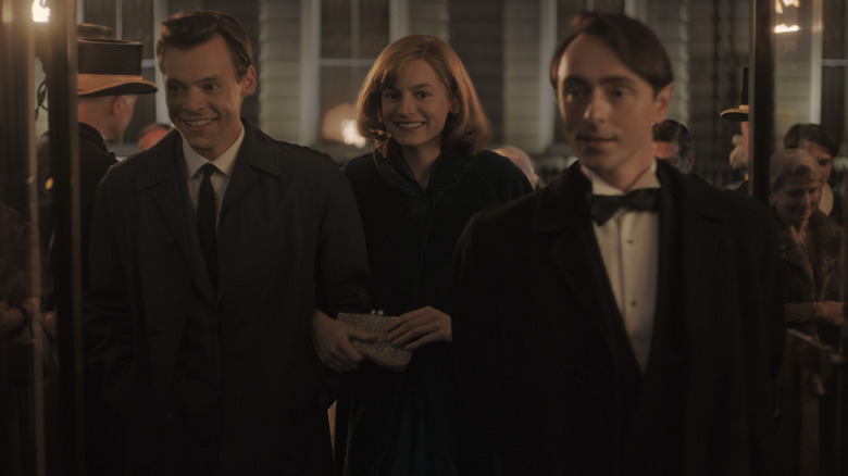 Harry, David and Emma dressed smartly