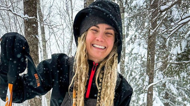 Dani Beau in the snow