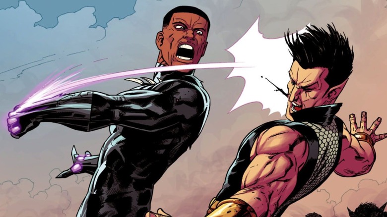 Black Panther punching Namor