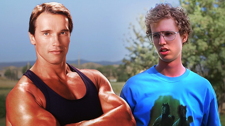 Arnold Schwarzenegger and Napoleon Dynamite 