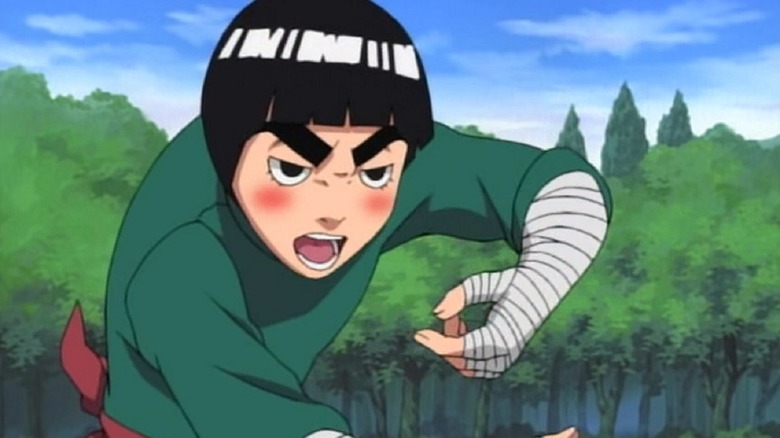 A drunk Rock Lee 