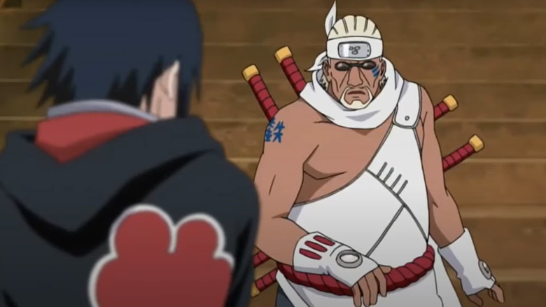 Sasuke and Killer Bee facing off