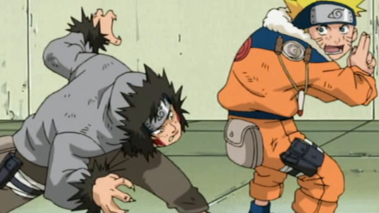 Kiba ready to attack Naruto