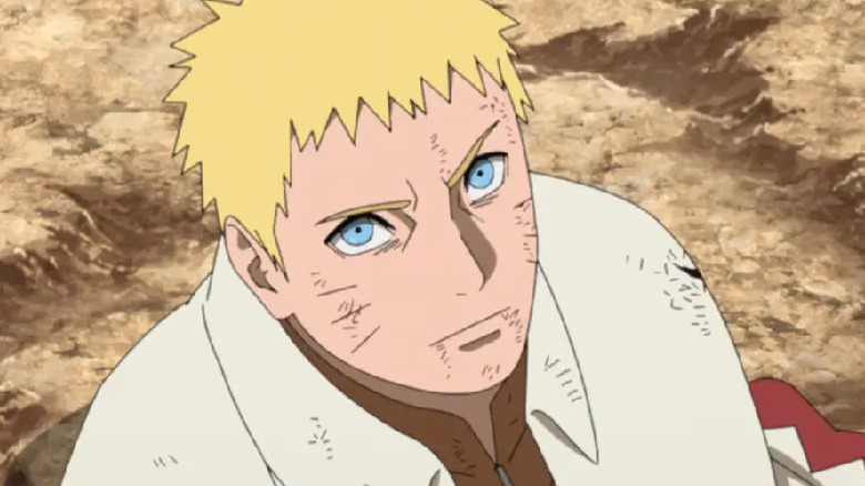 Naruto Uzumaki looking up