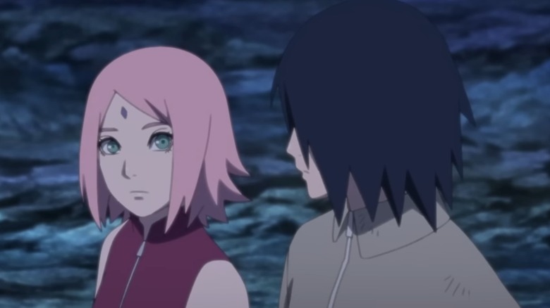 Sasuke looking at Sakura