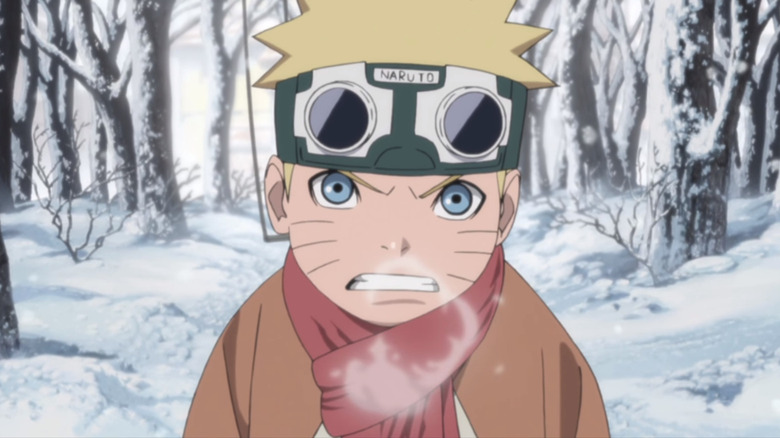 Young Naruto looking angry