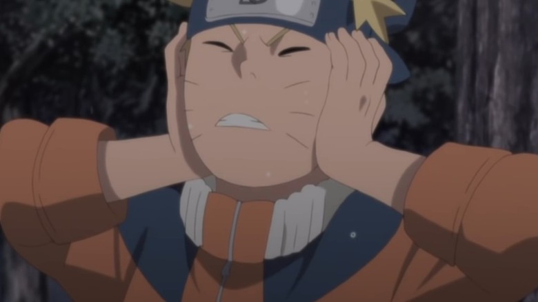 Naruto putting hands over ears