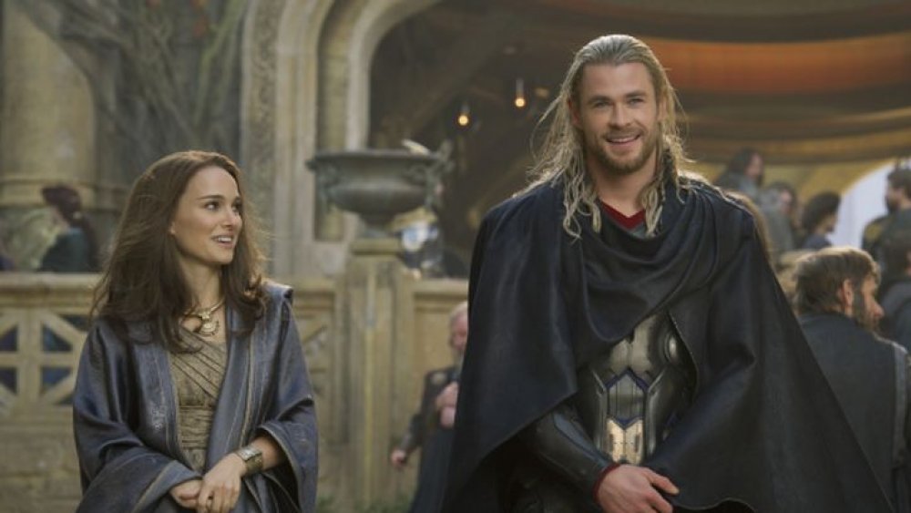 Natalie Portman and Chris Hemsworth in Thor: The Dark World